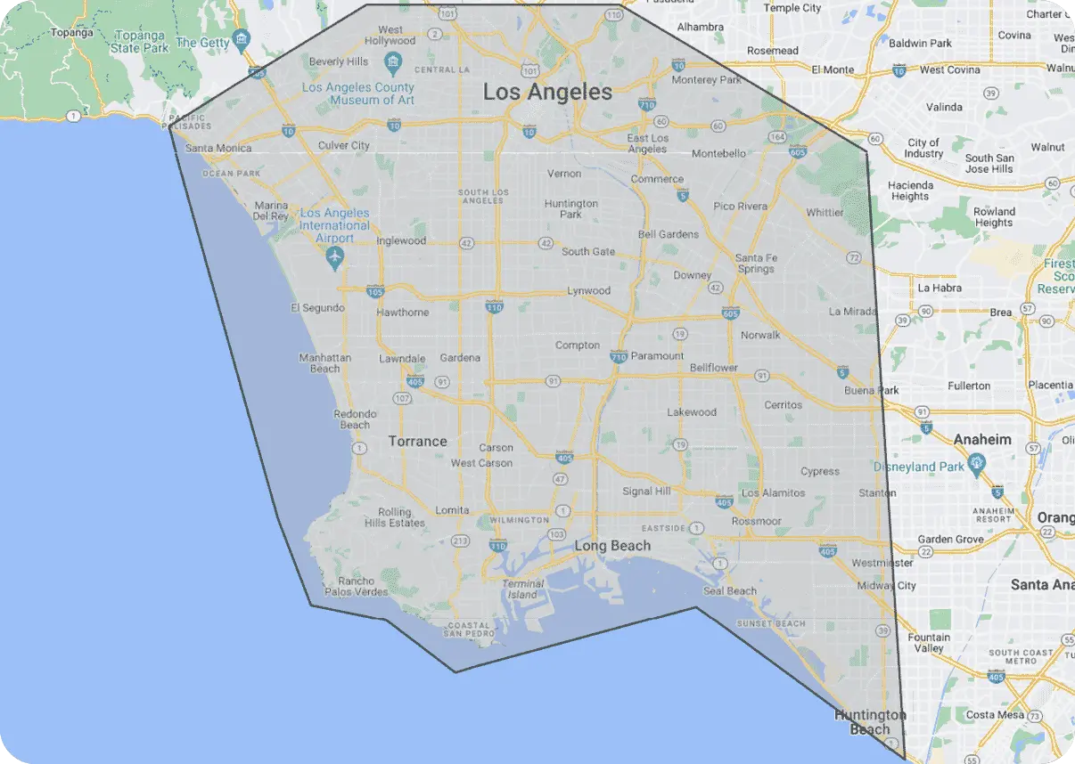 painters in los angeles map